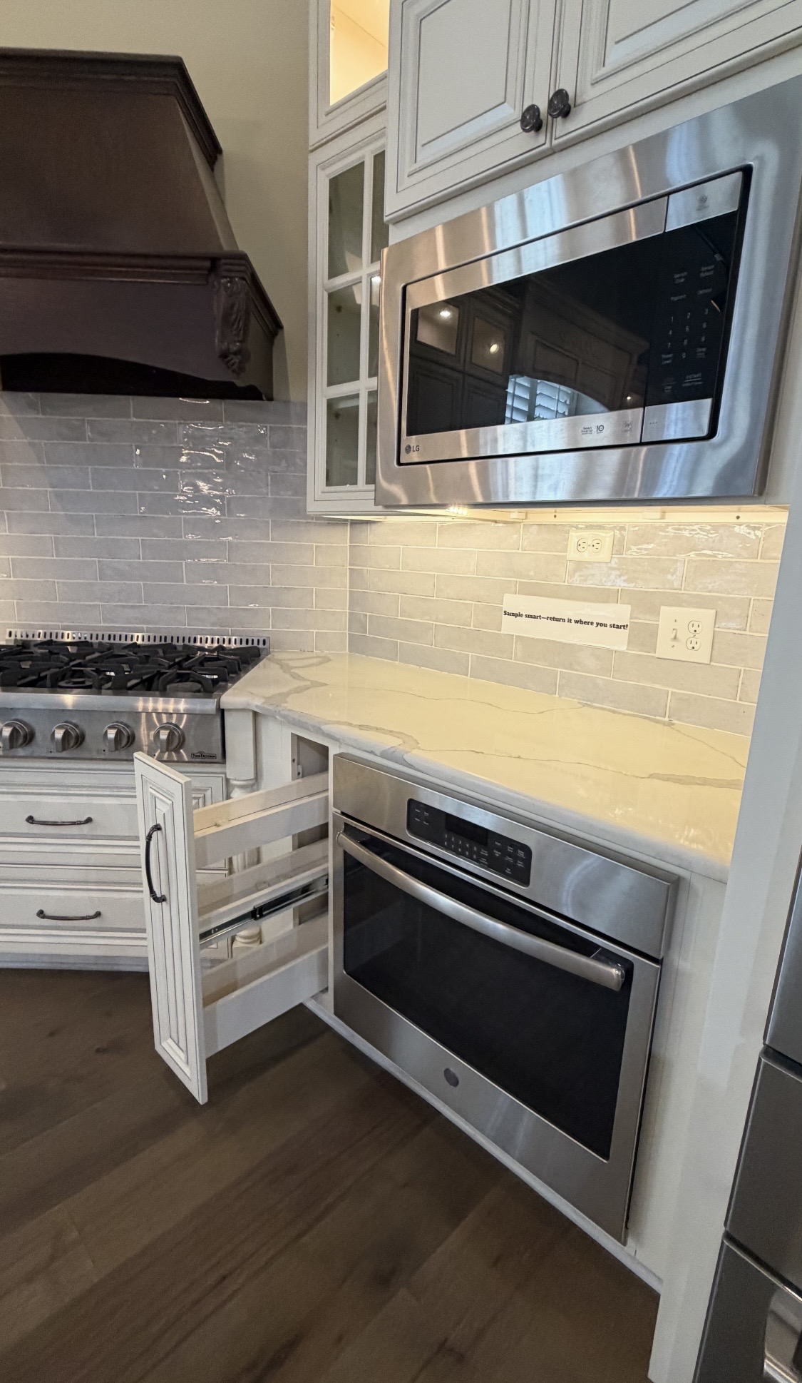Traditional white kitchen detail
