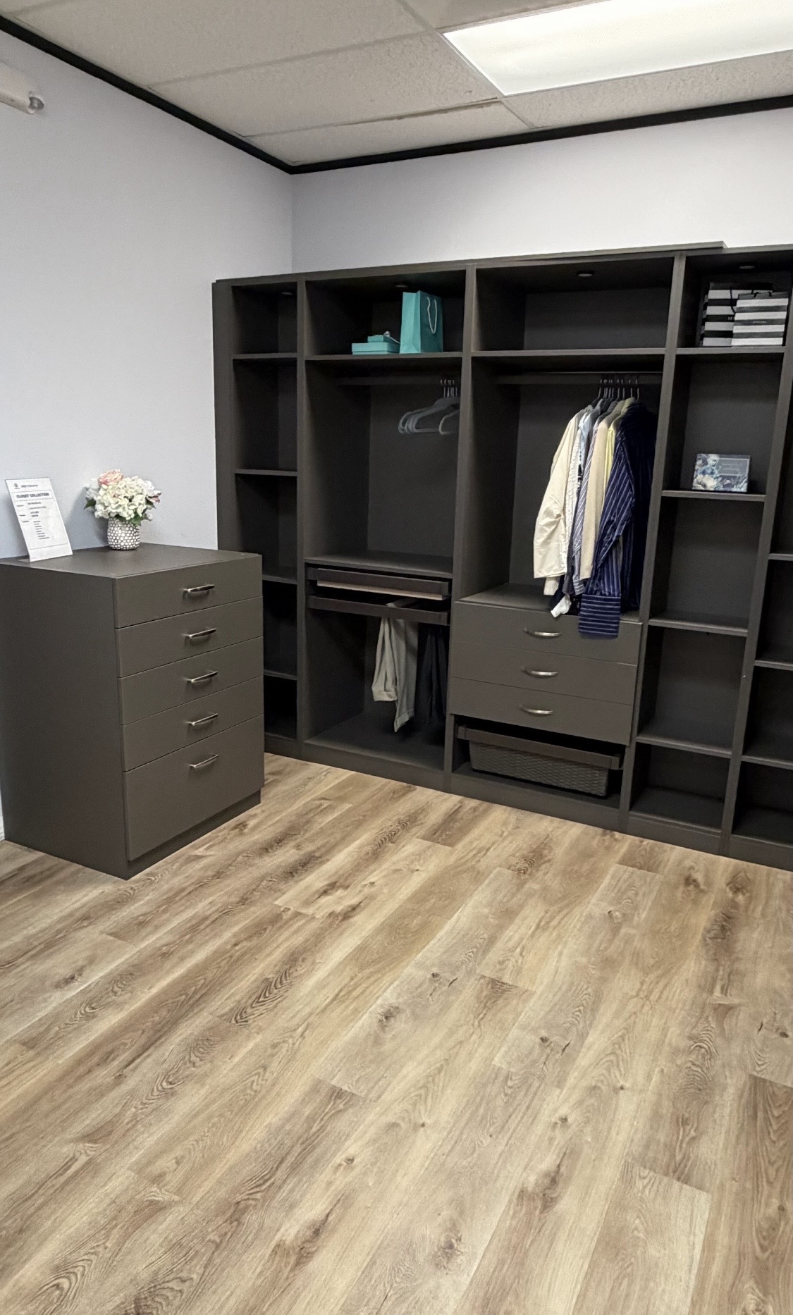 Closet collection showroom